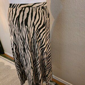 Black and Cream zebra print skirt